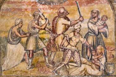 Fresko in der Kirche Santa Maria della Palomba