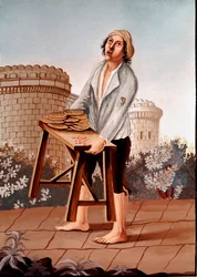 Neapolitanische Volksbräuche: der Straßenpizzaverkäufer