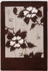 Schablone: Hibiskus und Spatz