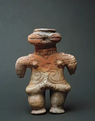 Terrakotta-Dogu-Skulptur aus Akita, Jomon-Periode 11.-4. Jahrhundert v. Chr.