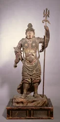 Zocho-ten, buddhistischer Wächter des Südens, Nambokucho bis Muromachi Periode