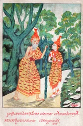 Mahajanaka Jataka (Gravur, ca. 1910)