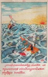 Mahajanaka Jataka (Gravur, ca. 1910)