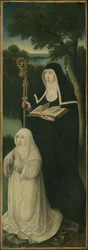 Heilige Gertrud von Nivelles und eine Augustiner-Chorfrau