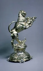 Löwenförmiges Gefäß, G. Lang, Augsburg, frühes 17. Jahrhundert