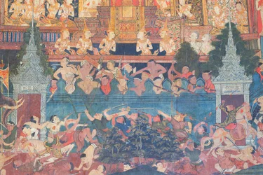 Wandmalereien in der Buddhaisawan-Kapelle, Palast von Wang Na