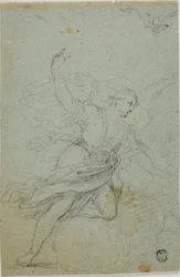 Verkündigungsengel (recto); Samson und der Löwe (verso)