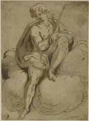 Sitzender Johannes der Täufer