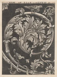 Speculum Romanae Magnificentiae: Ornamentales Laubwerk aus Kirchen