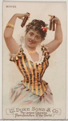 Knochen, aus der Serie Musikinstrumente N82 für Duke-Zigaretten, 1888