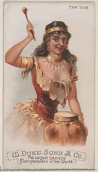 Tam Tam, aus der Serie Musikinstrumente N82 für Duke-Zigaretten, 1888