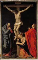 Kreuzigung mit der Jungfrau Maria, der heiligen Maria Magdalena und dem heiligen Johannes dem Evangelisten