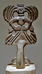 Skythische Kunst: Bronze-Ornament eines Panzers aus der Ukraine, 5. - 3. Jahrhundert v. Chr.