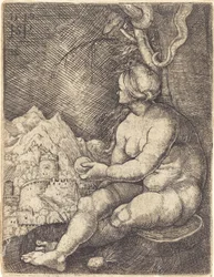 Eva sitzend