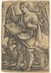 Tafel 4: Heiliger Johannes mit nach links gedrehtem Kopf und einem Buch in der rechten Hand, 1541