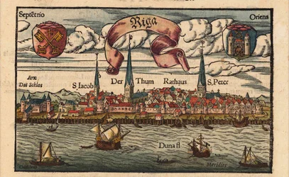 Riga aus der Cosmographia, ca. 1568