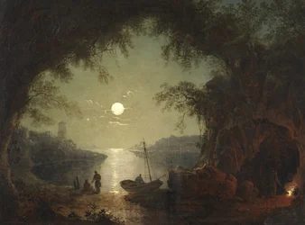 Eine mondbeschienene Bucht