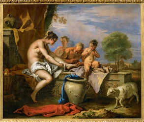 Nymphe und Satyrn