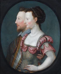 Profilporträt einer Dame und eines Gentlemans, vermutlich Philip Sydney und seine Schwester Lady Pembroke