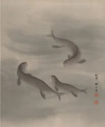 Otter schwimmen, ca. 1890-92