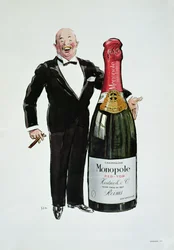 Werbung für Heidsieck Champagner, ca. 1910