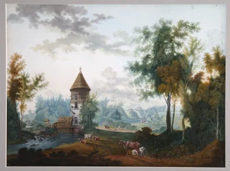 Mühle und Pilzturm im Pavlovsk Park