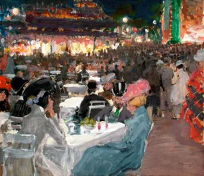 Café in Paris bei Nacht, 1901