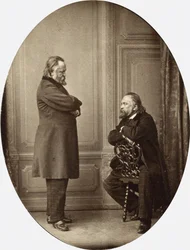 Herzen gegen Herzen. Doppelporträt von Aleksandr Ivanovich Herzen 1812-1870, 1865