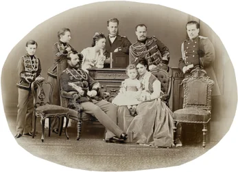 Die Familie von Kaiser Alexander II. von Russland, ca. 1871