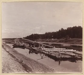 Holzflöße, Wolga-Ostsee-Wasserstraße, Russland