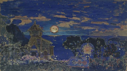 Bühnenbild für die Oper Kaschtschei der Unsterbliche von N. Rimski-Korsakow, 1902