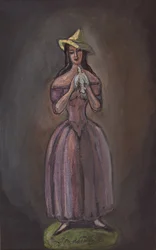Frau in Lila Olga Glebova-Sudeikina