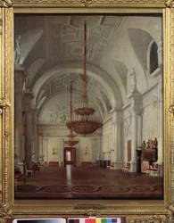 Ansicht des Weißen Saals des Winterpalastes in St. Petersburg