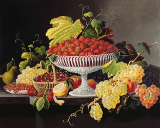 Stillleben mit Erdbeeren