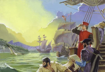 Amerigo Vespucci sichtet Amerika