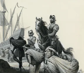 Francisco Pizarro und seine Konquistadoren