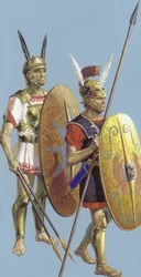 Samniten und römische Soldaten