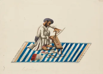 Edelsteinschleifer bei der Arbeit, ca. 1810