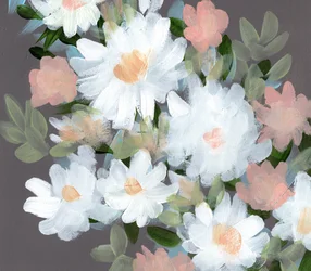 Zartrosa und weiße Blüten