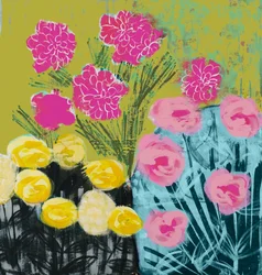 Leuchtende abstrakte Blumen
