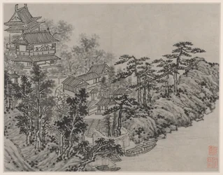 Zwölf Ansichten des Tigerhügels, Suzhou: Wolkenkletterpavillon