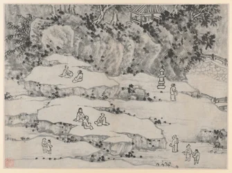 Zwölf Ansichten des Tigerhügels, Suzhou: Die nickende Steinterrasse, Tigerhügel und der Tausend-Mann-Sitz