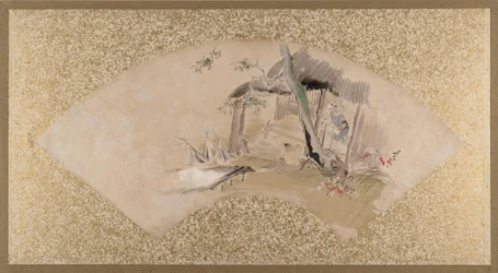 Haus mit Frau und Baby, Ende 19. Jahrhundert