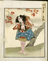 Blatt aus einem Album mit Schauspielerporträts, ca. 1790-1810