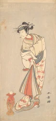 Der Schauspieler Ichikawa Danjuro V in der Rolle einer Frau, 1772