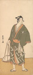 Der Schauspieler Otani Hiroemon III als Fischhändler, 1726-1792