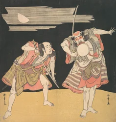 Die Schauspieler Otani Tomoemon I und Bando Mitsugoro I