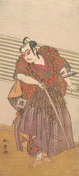 Der zweite Ichikawa Yaozo als Samurai