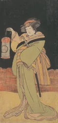 Der zweite Yamashita Kinsaku als Frau, die nachts steht