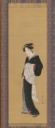 Frau im schwarzen Kimono, 1783-1789